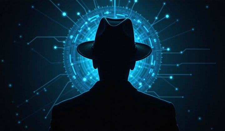 AI agents coordinating inside server infrastructure, covert network visualization