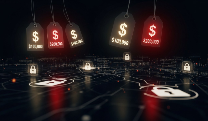Cybersecurity price tags showing zero-day exploit costs in the millions, dark atmospheric editorial image