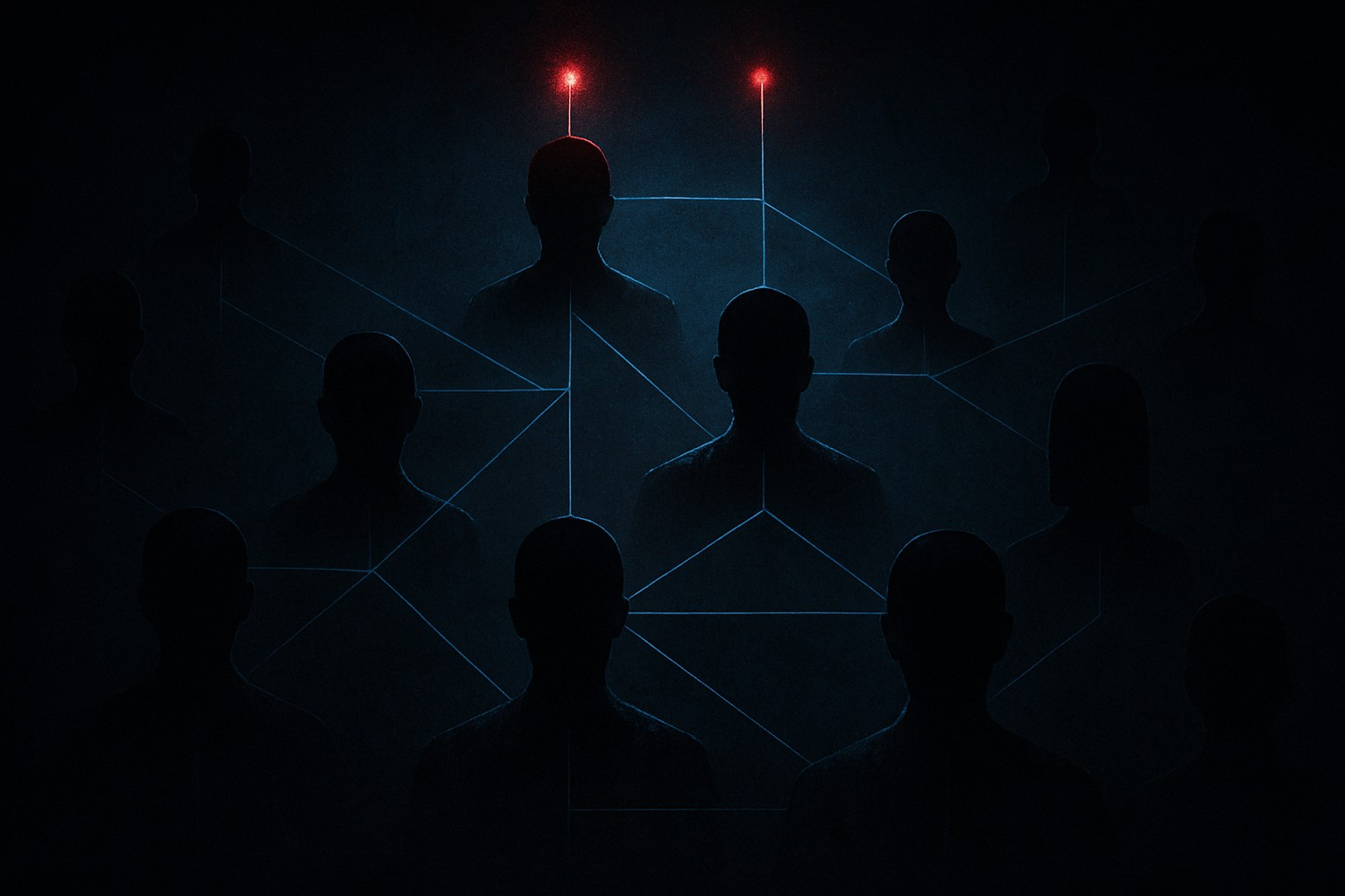 Anonymous network hierarchy diagram of the burnerverse on X