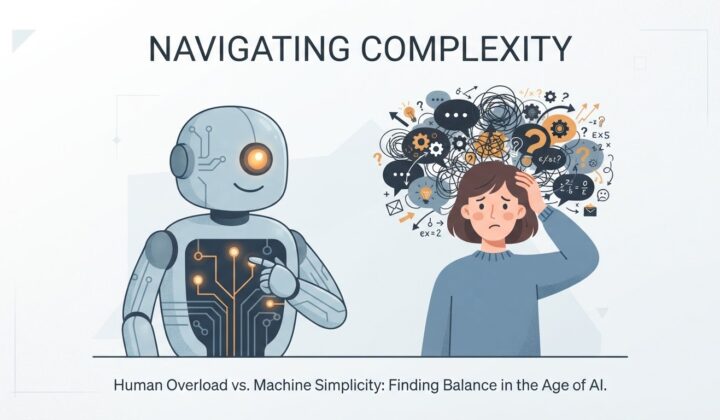 A robot and a human side by side — comparing AI reliability to human reliability